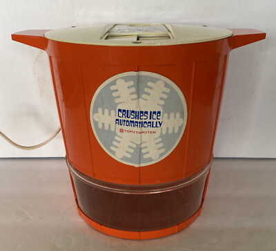 Vintage Mid Century Toastmaster Model 6550BT  Orange Space Age Ice Crusher -image