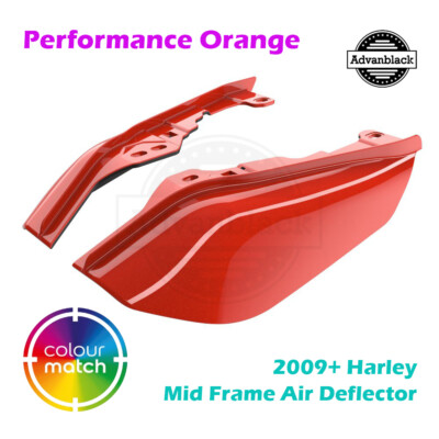 PerFormance Orange Mid-Frame Air Deflector For 2009+ Harley FLHX Ultra Touring-image
