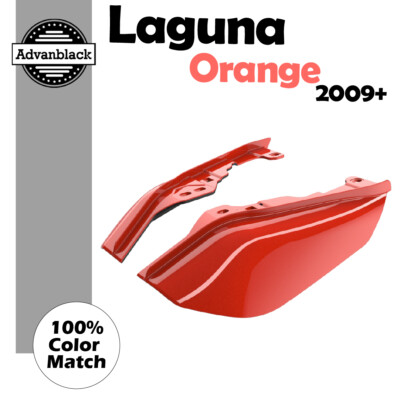 Laguna Orange Mid Frame Air Deflector Heat Shield For 09+ Harley Road King-image