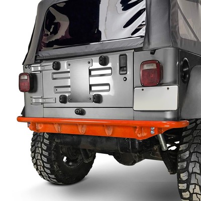 For Jeep Wrangler 97-06 Mid Width Fluorescent Orange Rear Pre-Runner Bumper-image