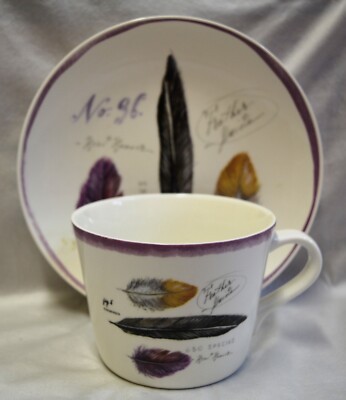 Creative Co Op Feather Guide Oversized Soup Mug and 8