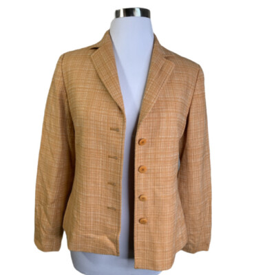LAFAYETTE 148 Tweed Blazer Size 2 Wool Silk Gorgeous-image