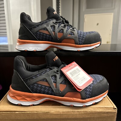 PUMA SAFETY FOOTWEAR RUSH 2.0 MID   IN BLACK /ORANGE MEN’S SIZE 11-image