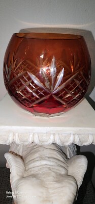 vintage cut glass candle holder Set-image