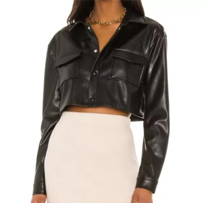 Women's Leather Shirt Lambskin Handmade Black Genuine Casual Stylish Shirt-image