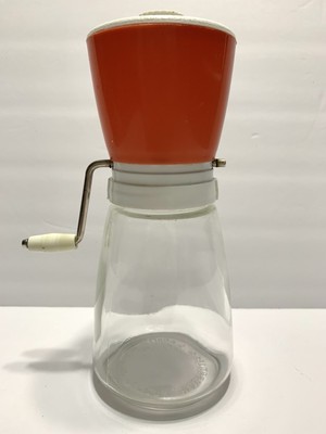 Vintage Mid Century Modern Federal Housewares Chicago Orange Nut Grinder-image