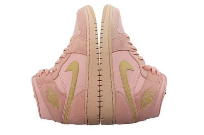 NIKE AIR JORDAN 1 MID CORAL GOLD Air Jordan 1 Mid Coral G 852542 600 27 Pink Br-image