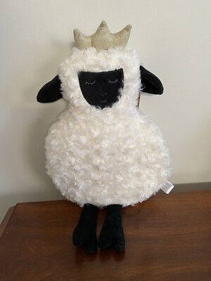 Plush sheep with crown in White Creative Co-Op baby-image