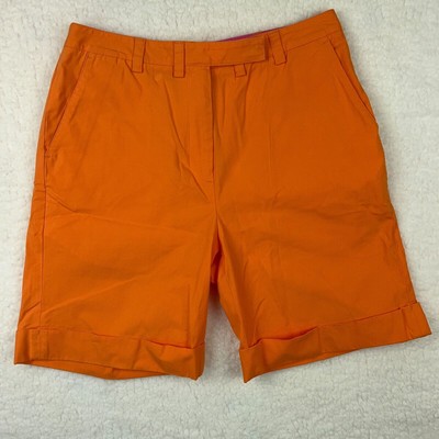 Tommy Hilfiger Womens Shorts Size 4 Orange Golf Chino Mid Rise Pockets Stretch-image