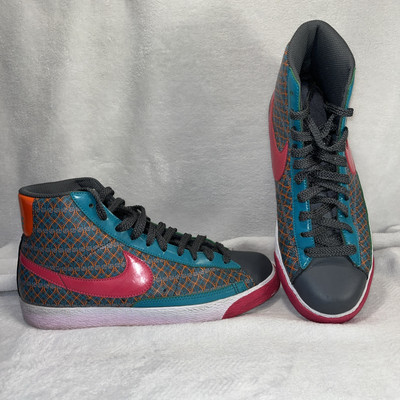 Nike Blazer High Vera Bradley 9.5 Teal Orange Pink Sneaker Women-image