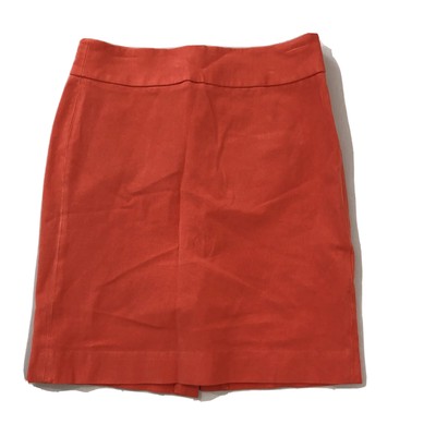 Banana Republic Skirt Women's 6 Orange Zip A-Line Closure Reg Fit Size 30X19 B*-image