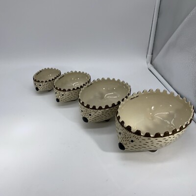 Creative Co-op Ceramic Nesting Hedgehog Measuring Cups-image