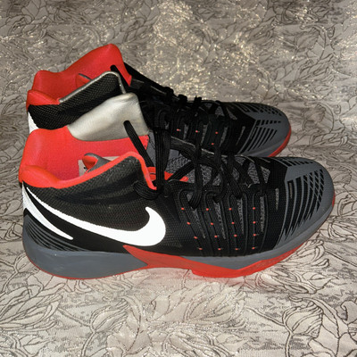 Nike Men's Zoom I Get Buckets 643300-002 Gray Orange Basketball Shoes Size 10.5-image