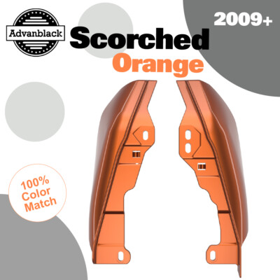 Scorched Orange Mid-Frame Air Deflectors For 2009up Harley By Advanblack-image