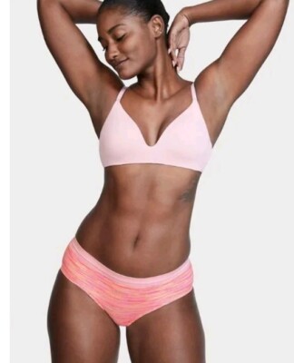 Victoria Secret-Bare Seamless Bikini (Orange Peach)-Large-image