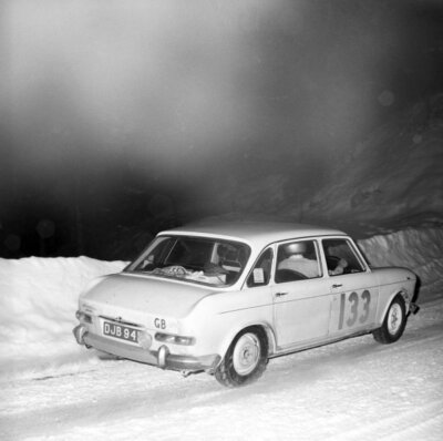 Raymond Joss & John Fitzpatrick Austin 1800 Monte Carlo Rally 1965 Old Photo 1-image