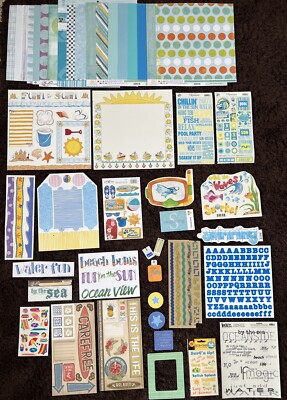 SWIMMING Themed Embellishments Kit-image