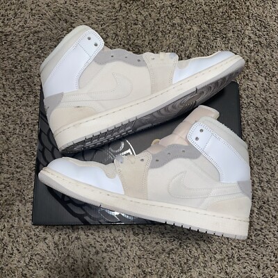 Size 10.5 -  Jordan 1 Mid SE Craft White 2022-image