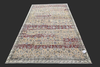 Vintage Turkish Oushak Rug, Orange 5x9 ft, Handmade Wool, Bohemian Anatolian-image