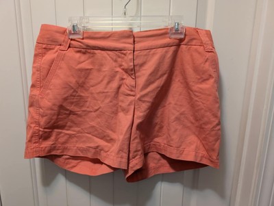 J.Crew Broken-in Chino Orange/Coral Mid Rise 100% Cotton Shorts Sz 14-image