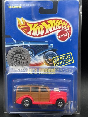 Rare 1994 Hot Wheels ORANGE 40 WOODIE #217 Rods To Hemet 25th MID WINTER RUN RRs-image