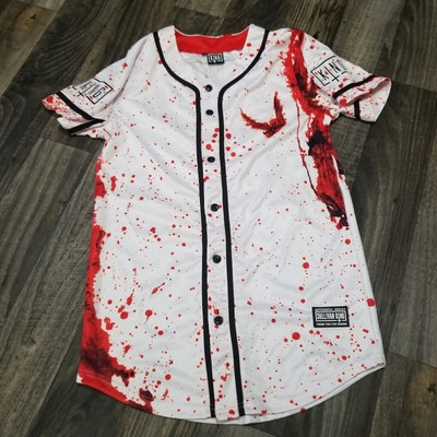 Sullivan King White Blood Splatter Jersey Size Medium EDM EDC-image