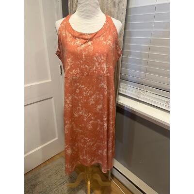 large Columbia orange and tan dress-image