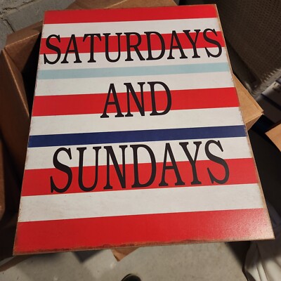 Creative Co Op Saturdays And Sundays Wall Decor-image