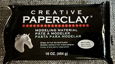 Creative Paperclay Modeling Material Natural White Shape Air Dry & Paint 16oz-image