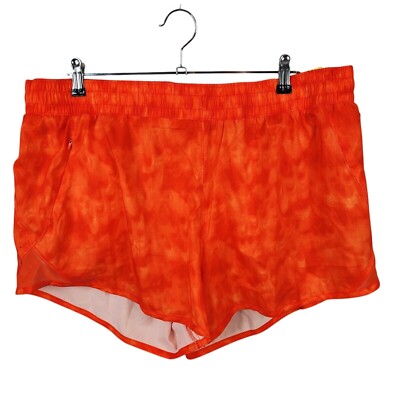Womens All In Motion Orange Tie Dye Running Shorts 3