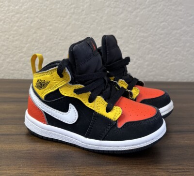 Nike Air Jordan 1 Retro Mid SE Amarillo Team Orange Toddler Size 6c BQ6933 087-image