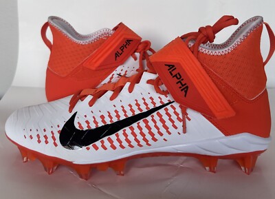 Size 14 - Nike Alpha Menace Pro 2 Mid White Brilliant Orange-image