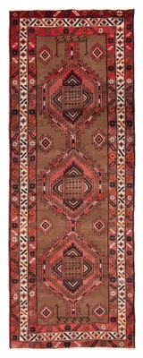 Vintage Hand-knotted Runner Rug 3'10