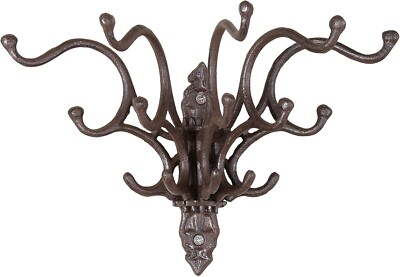 Antique Cast Iron Wall Hooks in Rust Finish Creative Co-Op-image