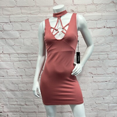 HAUTE MONDE Orange Coral DRESS Size Small-image