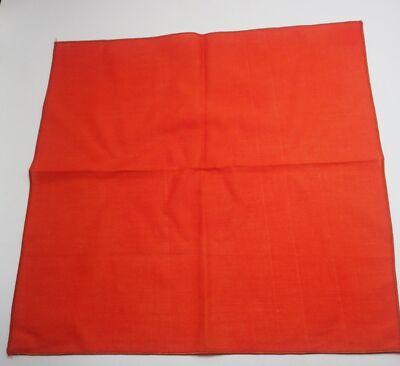 Orange Table Napkin  Vintage Linen Mid Century Modern 16 x 16-image