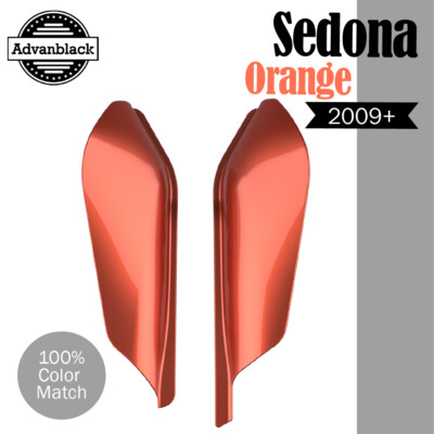 Sedona Orange Mid Frame Air Deflectors Fits Harley Street Road Glide 2009+-image