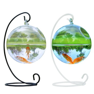 Desk Hanging Fish for for Creative Vase Clear Plant Terrarium Save Space Co-image