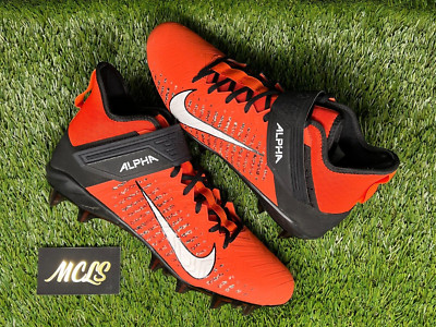 Nike Alpha Menace Pro 2 Mid Football Cleats Orange AQ3209-801 Men's Size 10-image