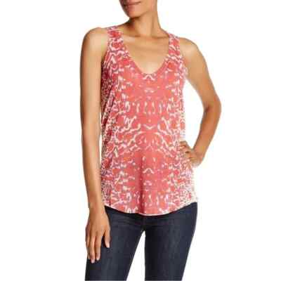 NWT New Zadig & Voltaire Joss Animal Printed Pink Linen Tank Small-image