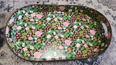 Helmsie x Creative Co-Op Metal Floral Tray-image
