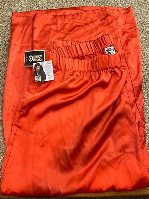NWT Target Women's Satin Mid Rise Pants Sammy B Orange 4XL-image