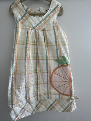 Hartstrings Girls Yellow Orange Slice Dress Size 6-image