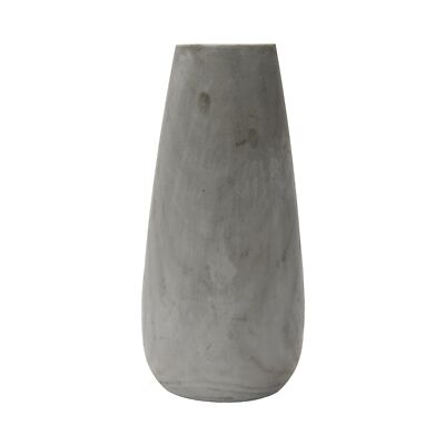 Creative Co-Op Paulownia Wood Grey Wash Vase-image