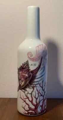 Vintage Tim Coffey Creative Co-Op Porcelain Seashell Bottle / Vase 14