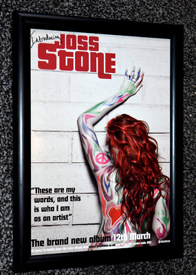 JOSS STONE framed A4 original 2007 introducing ALBUM promo ART poster-image