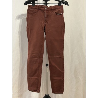 Express Mid Rise Legging Burnt Orange Denim Jeans Women's size 4R-image