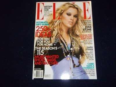 2005 DECEMBER ELLE MAGAZINE - FASHION - JOSS STONE COVER - II 4737-image