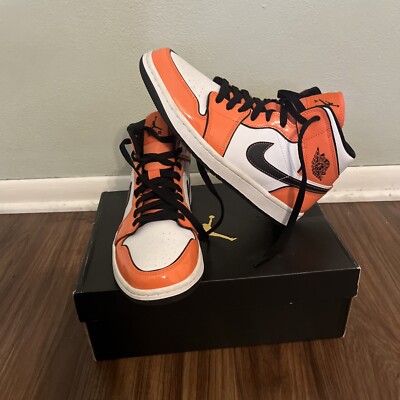 Jordan 1 Mid Orange/white/black-image