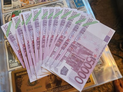 China Hell Bank COPY €50000 Euros EUR 12 identical Notes Joss Paper-image